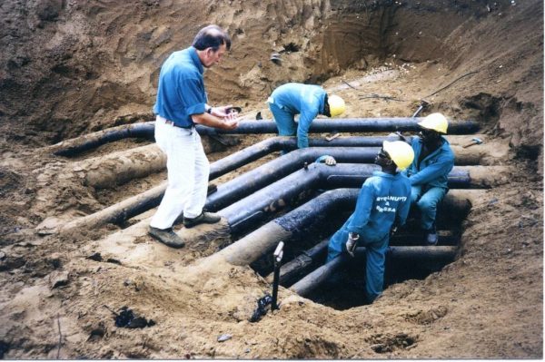 Excavation confirms some mitre bends and some radius bends